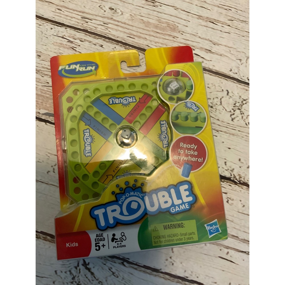 Hasbro Fun on the Run Trouble Board Game Travel Size Pop-O-Matic Ages 5+ New